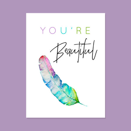 rainbow feather